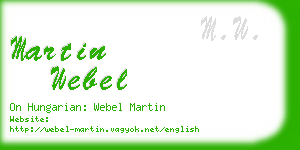 martin webel business card